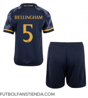 Real Madrid Jude Bellingham #5 Segunda Equipación Niños 2023-24 Manga Corta (+ Pantalones cortos)
